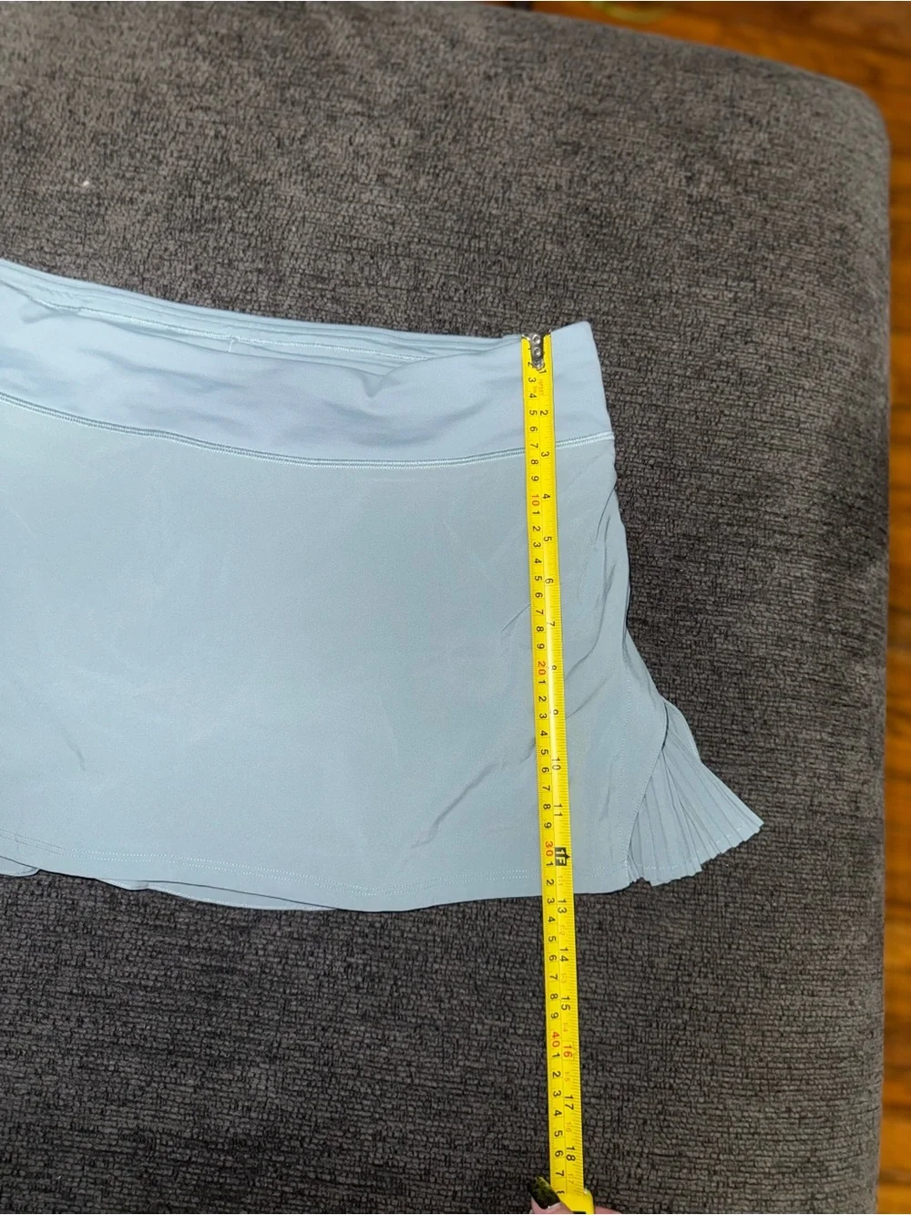 Lululemon Pace Rival Skirt Size 12 Light Blue Pleated Tennis Golf Athletic